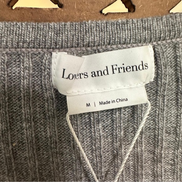 NEW NWT Lovers + Friends Baxter Pearl Gray Cardigan - Picture 5 of 5